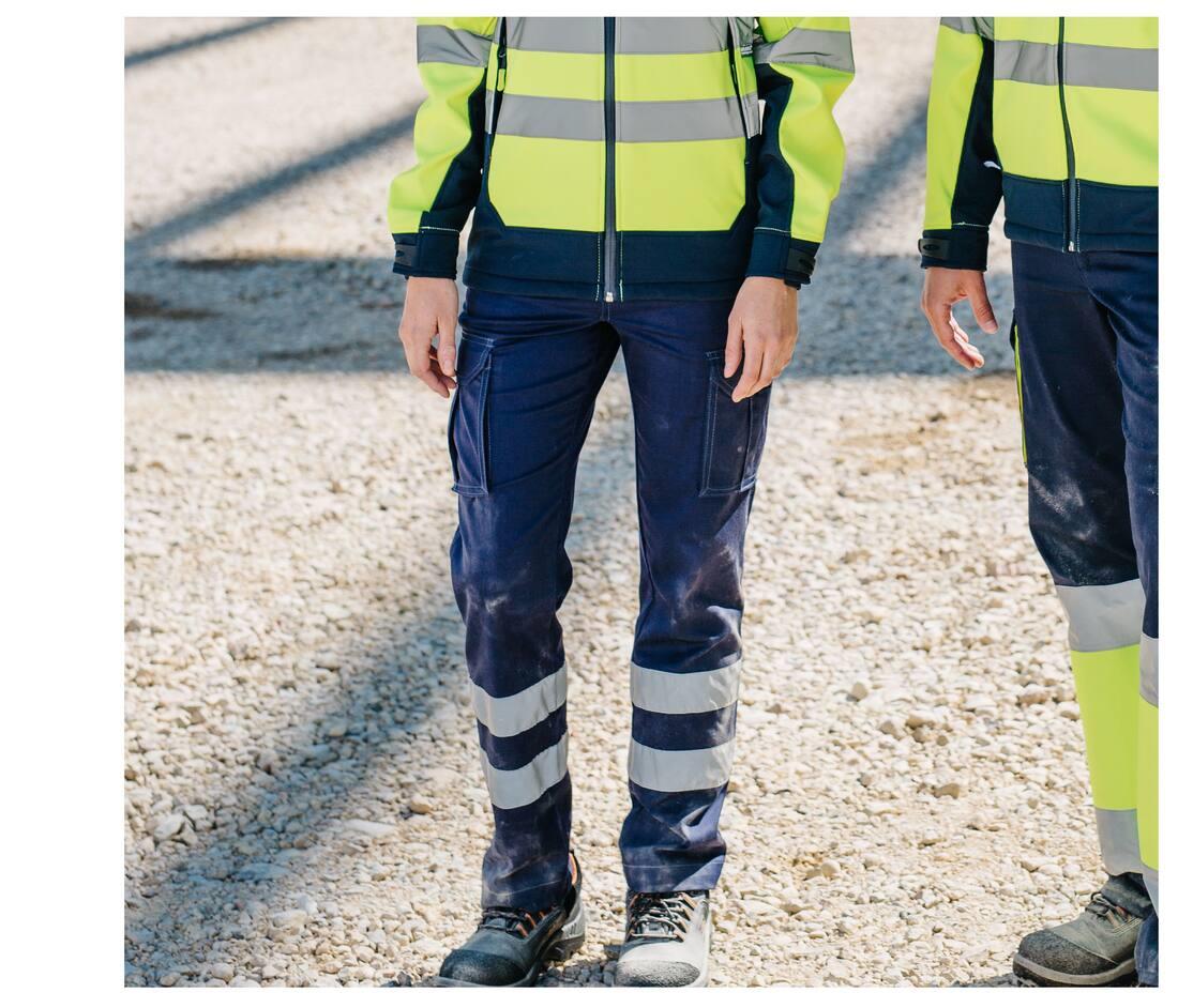 VELILLA MULTI-POCKET STRETCH TROUSERS WITH REFLECTIVE TAPE bedrukken met eigen logo