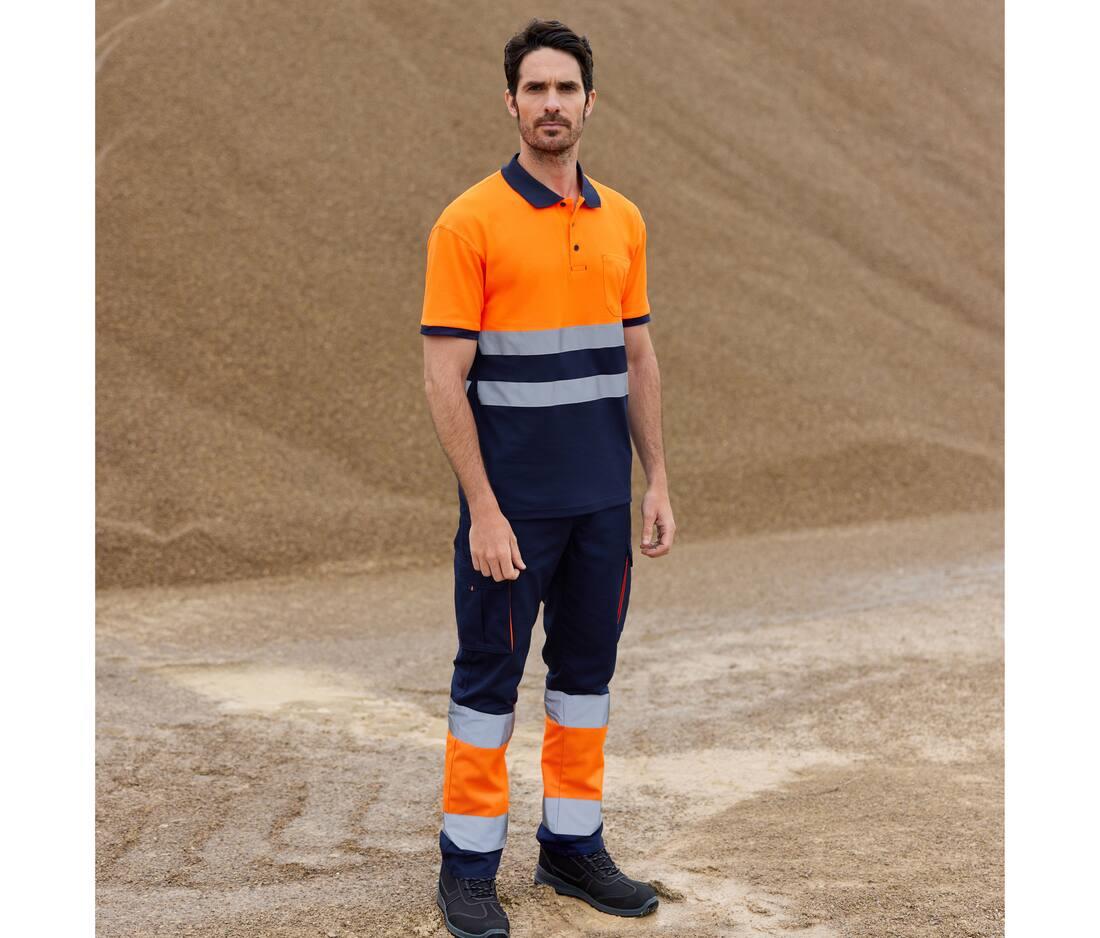 VELILLA TWO-TONE HIGH VISIBILITY MULTI-POCKET TROUSERS bedrukken met eigen logo