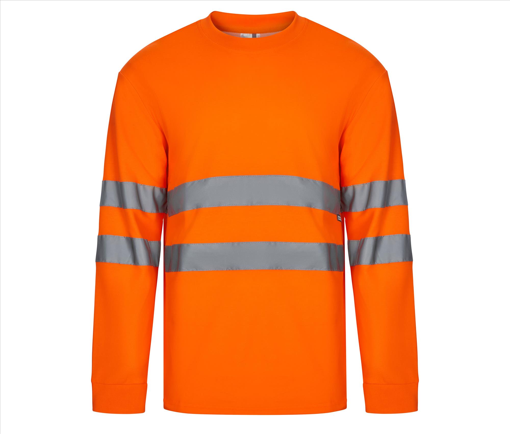 VELILLA COTON/POLYESTER LS HIGH VISIBILITY T-SHIRT bedrukken met eigen logo