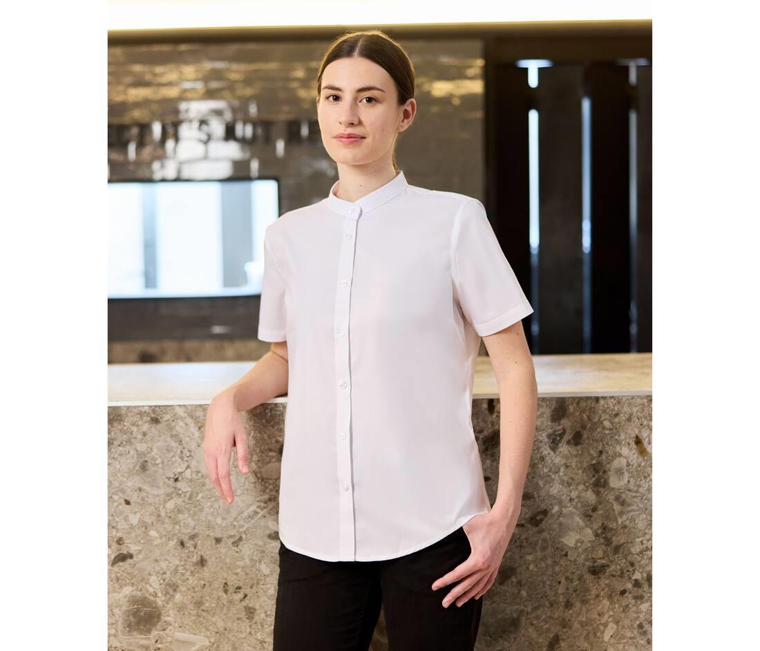 VELILLA WOMEN'S SHORT-SLEEVE STRETCH SHIRT bedrukken met eigen logo