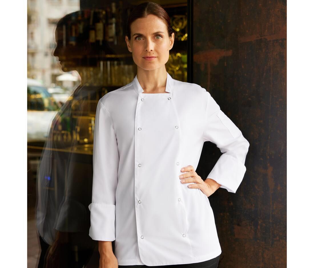 VELILLA LONG SLEEVE KITCHEN JACKET bedrukken met eigen logo