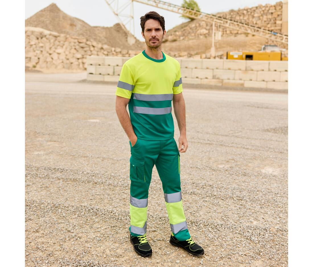 VELILLA TWO-TONE HIGH VISIBILITY TECHNICAL T-SHIRT bedrukken met eigen logo