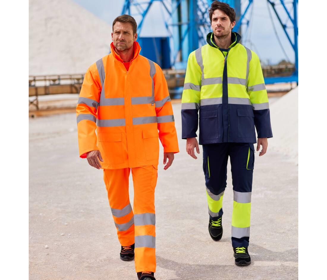 VELILLA 4-IN-1 TWO-TONE HIGH VISIBILITY PARKA bedrukken met eigen logo