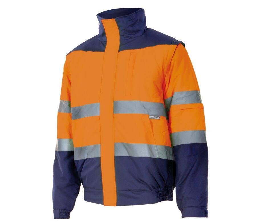 VELILLA TWO-TONE HIGH VISIBILITY PADDED JACKET bedrukken met eigen logo