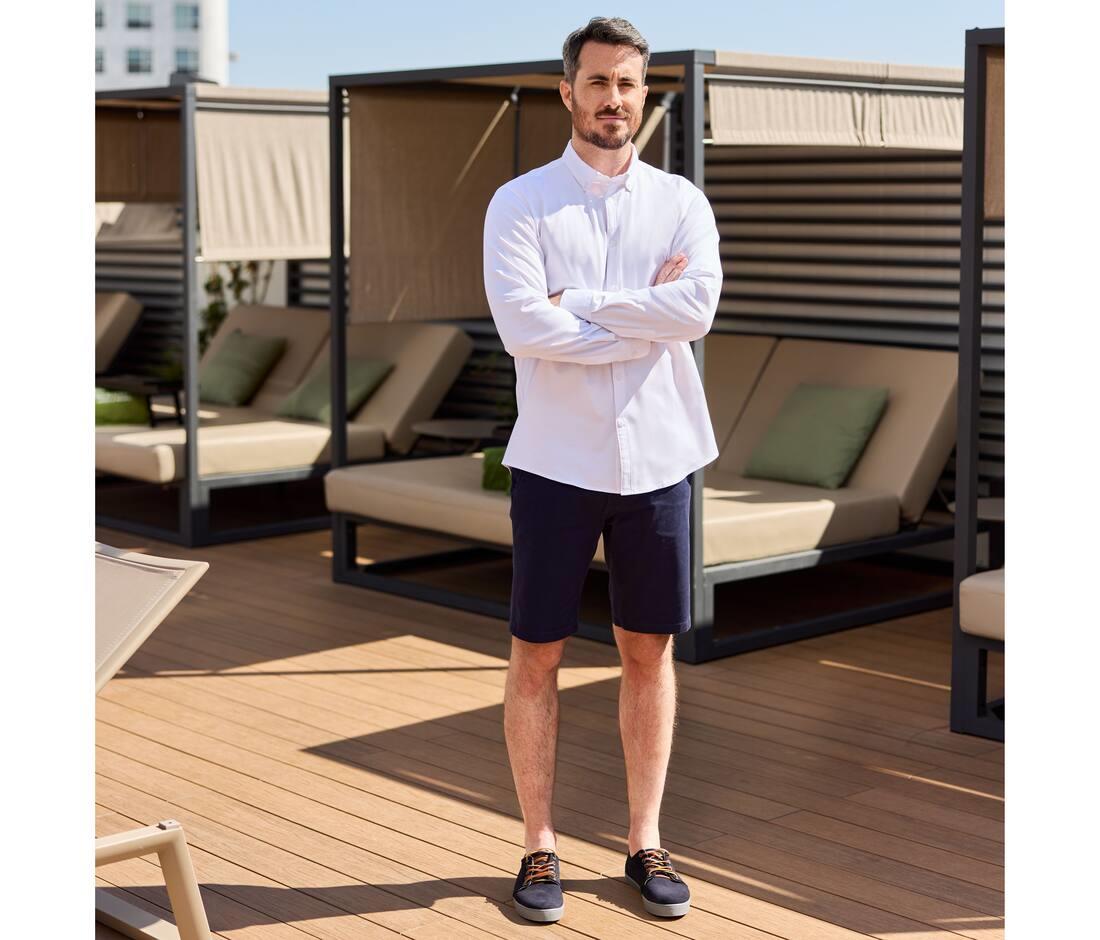 VELILLA UNISEX STRETCH CHINO BERMUDA SHORTS bedrukken met eigen logo
