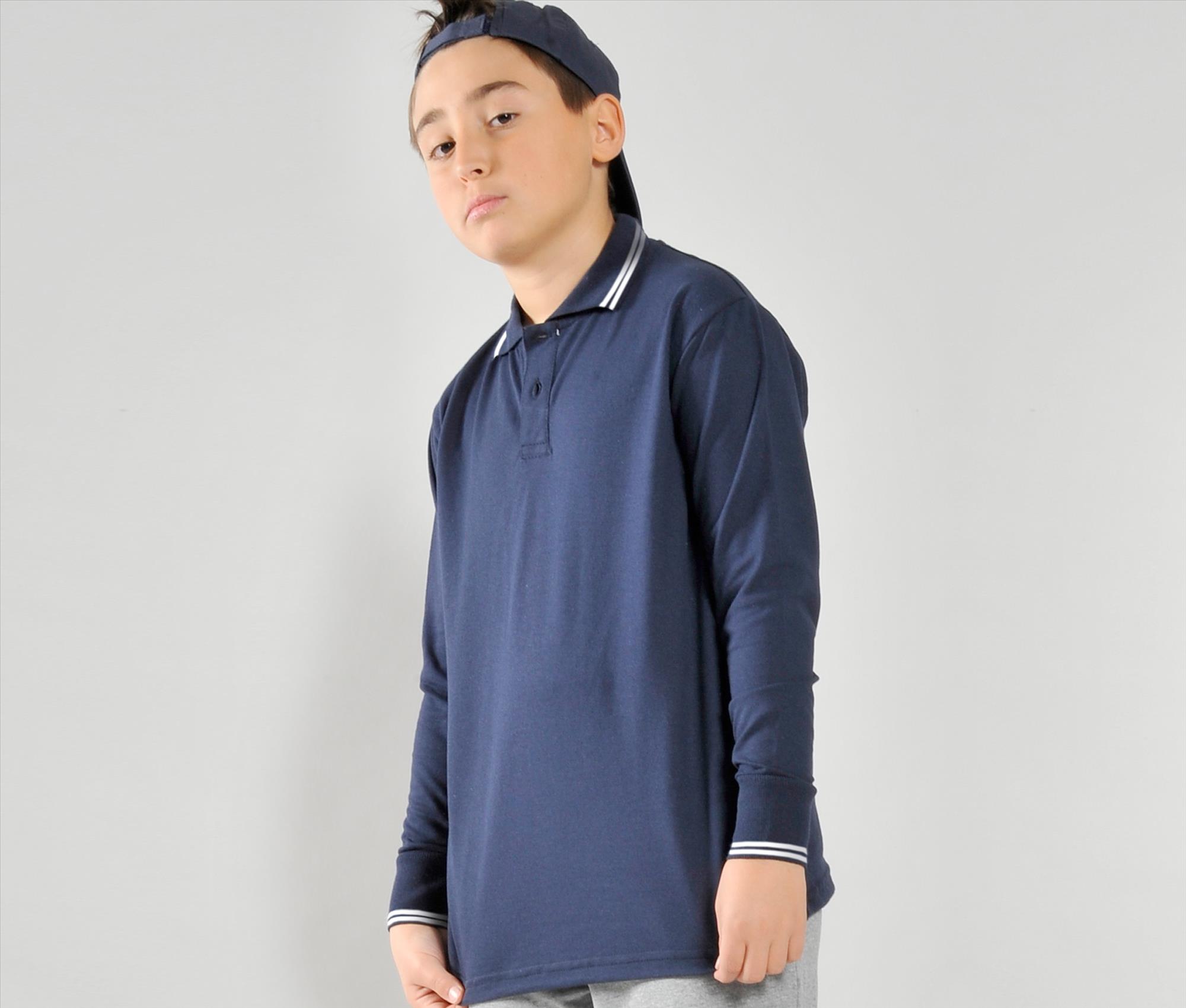 VESTI KIDS’ LONG SLEEVE PIQUÉ POLO SHIRT bedrukken met eigen logo