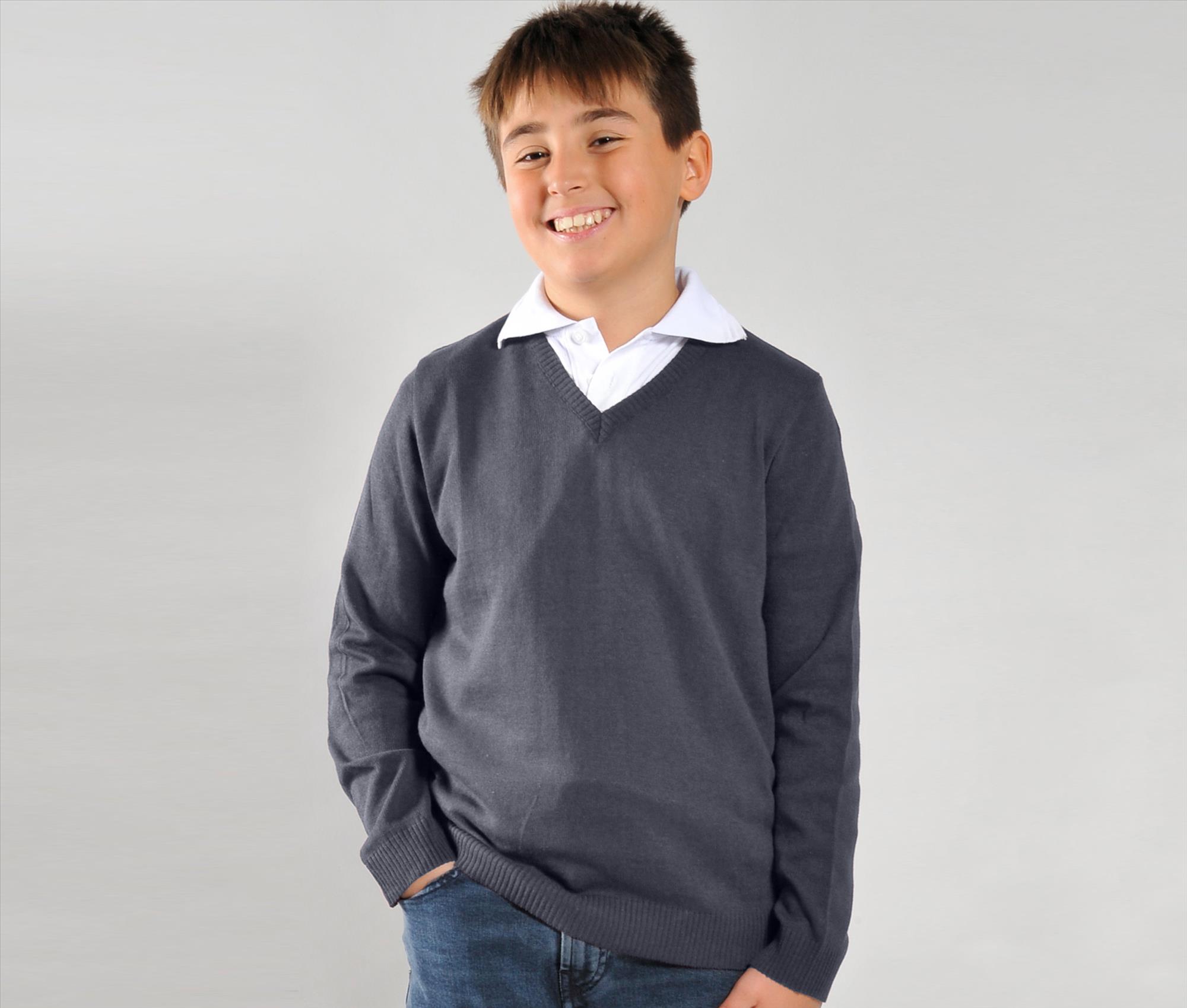 VESTI KID V-NECK SWEATER bedrukken met eigen logo