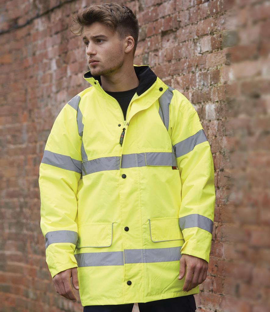 Warrior Hi-Vis Traffic Jacket bedrukken met eigen logo