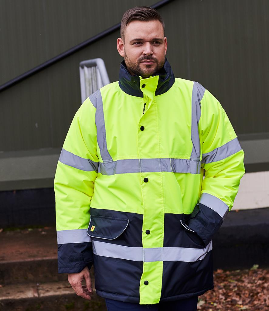 Warrior Hi-Vis Contrast Traffic Jacket bedrukken met eigen logo