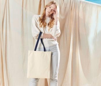 EARTHAWARE® ORGANIC BAG FOR LIFE - CONTRAST HANDLES WESTFORD MILL W801C