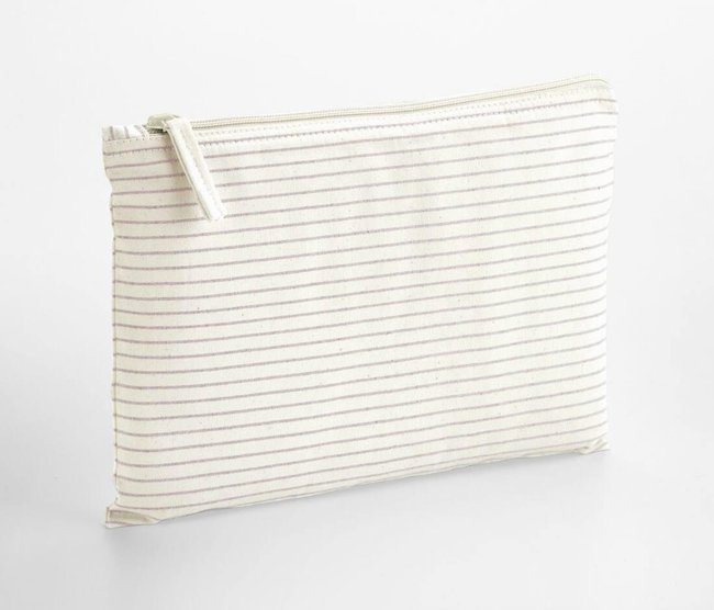 STRIPED ORGANIC COTTON ACCESSORY POUCH WESTFORD MILL WM253