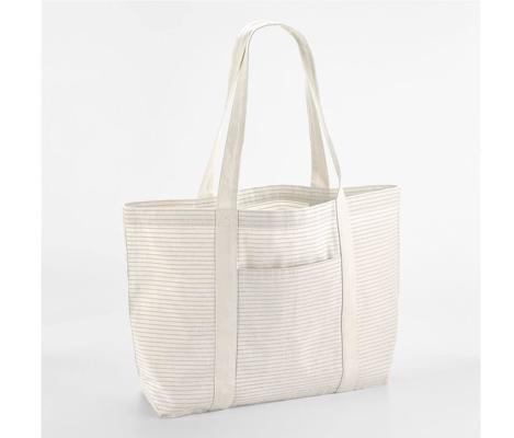 STRIPED ORGANIC COTTON SHOPPER WESTFORD MILL WM255