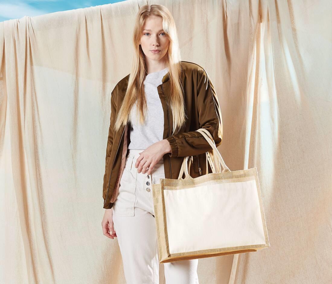 WESTFORD MILL COTTON PUCKET JUTE SHOPPER bedrukken met eigen logo