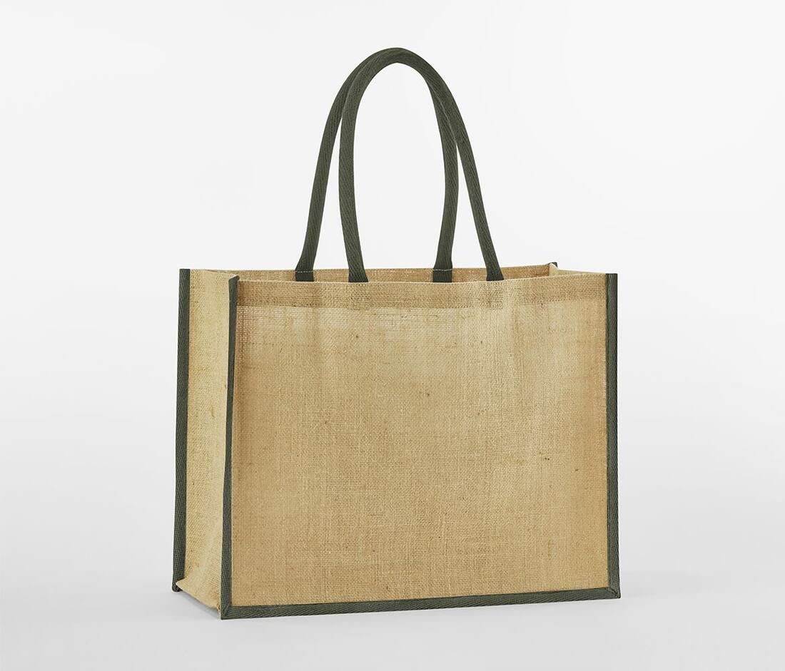 WESTFORD MILL NATURAL STARCHED JUTE CLASSIC SHOPPER bedrukken met eigen logo