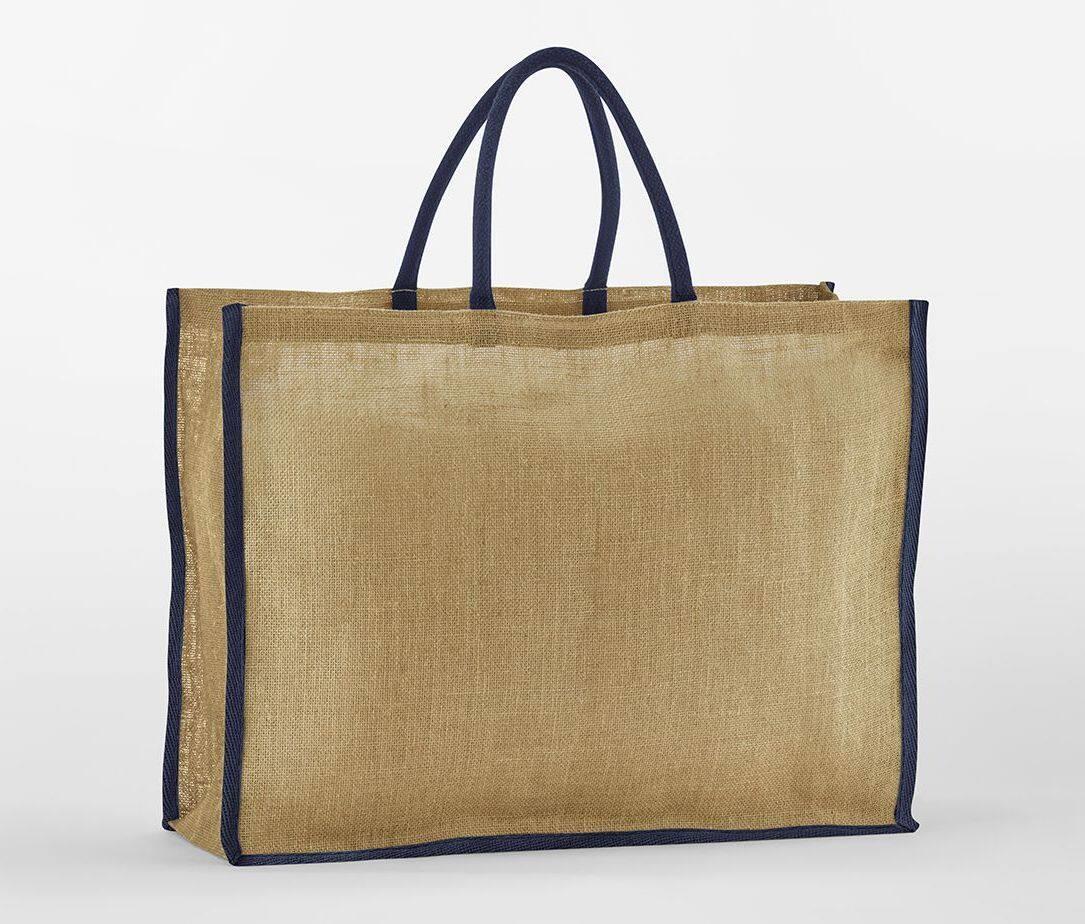 WESTFORD MILL NATURAL STARCHED JUTE MARKET SHOPPER bedrukken met eigen logo