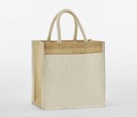 COTTON POCKET NATURAL STARCHED JUTE MIDI TOTE WESTFORD MILL WM483