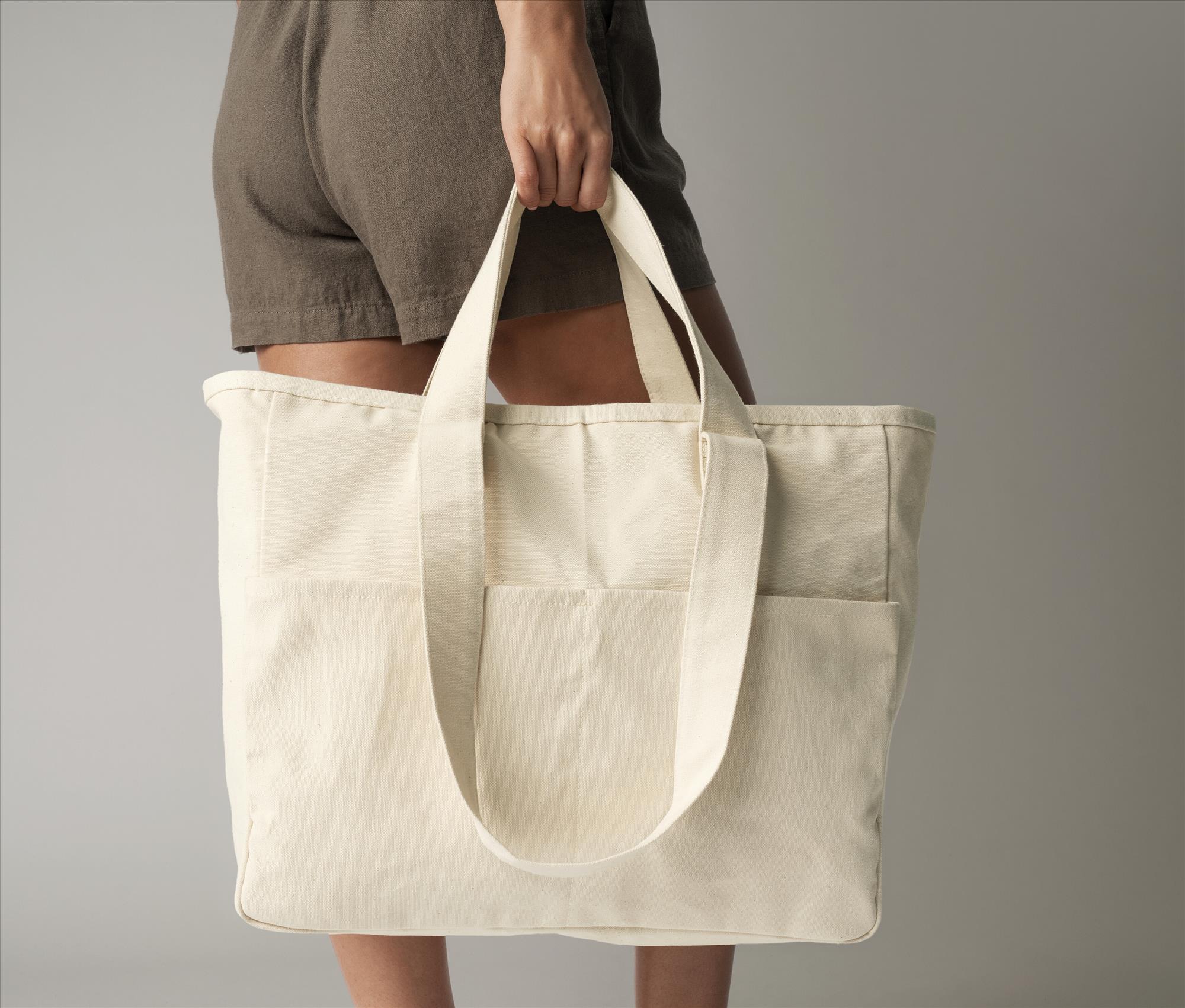 WESTFORD MILL DUAL HANDLE CARGO POCKET TOTE bedrukken met eigen logo