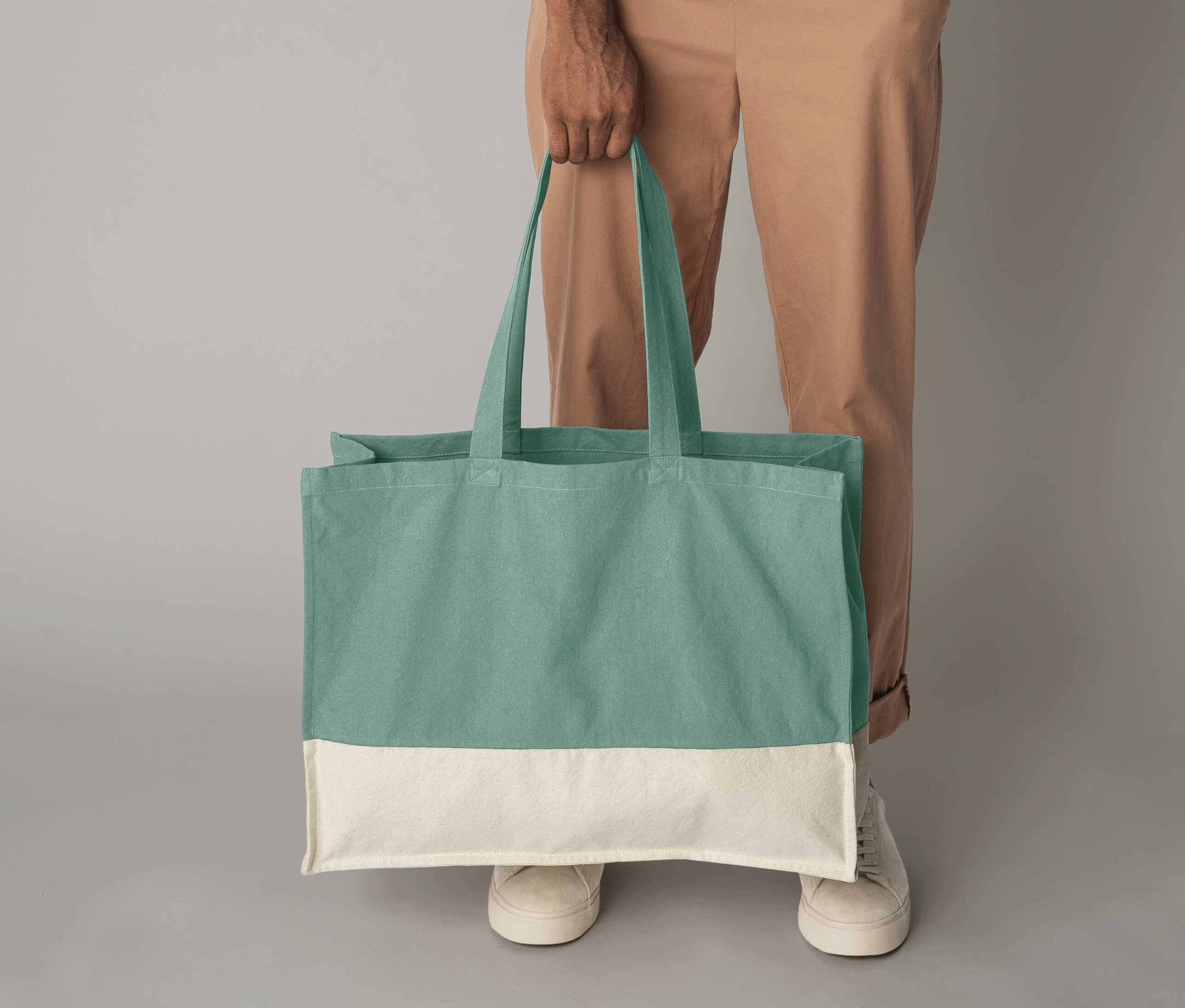 WESTFORD MILL EARTHAWARE® ORGANIC CONTRAST SHOPPER bedrukken met eigen logo