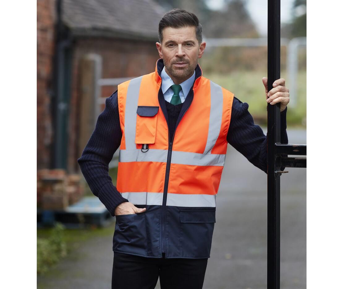 YOKO HI-VIS PADDED BODYWARMER bedrukken met eigen logo