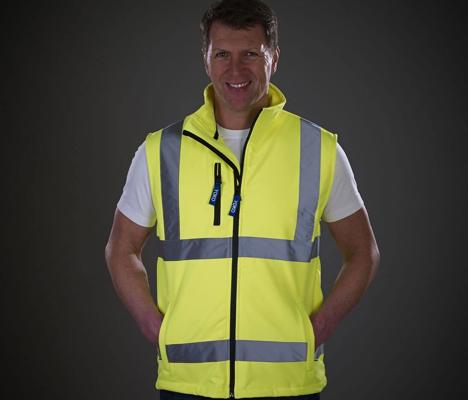 HI-VIS SOFTSHELL GILET YOKO YK006