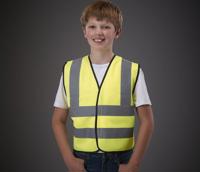 KIDS HI-VIS TWO BAND & BRACES WAISTCOAT YOKO YK100C