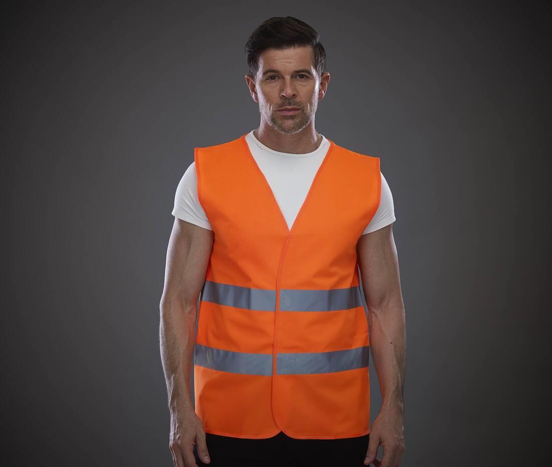 YOKO HI-VIS TWO BANDS WAISTCOAT bedrukken met eigen logo