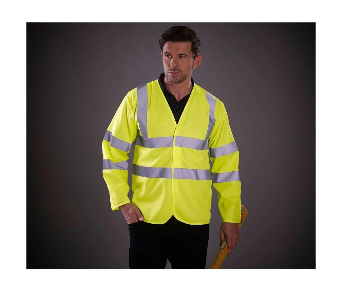 YOKO HI-VIS LONG SLEEVE WAISTCOAT bedrukken met eigen logo