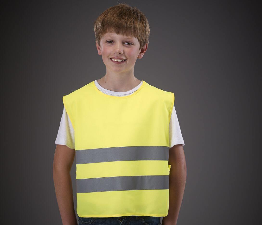 YOKO KIDS HI-VIS TWO BAND TABARD bedrukken met eigen logo