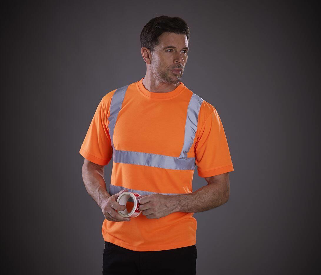 YOKO HI-VIS SHORT SLEEVE T-SHIRT bedrukken met eigen logo