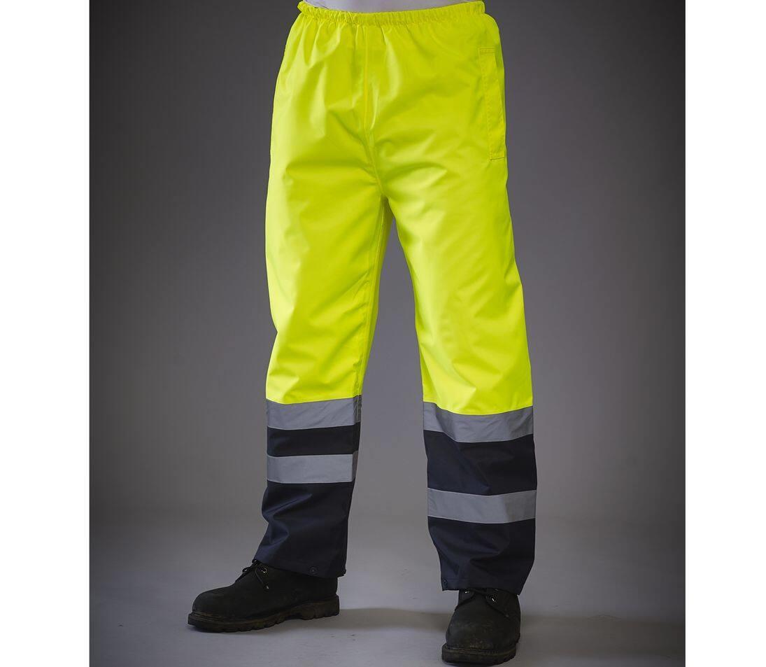 YOKO HI-VIS TWO TONE WATERPROOF OVERTROUSERS bedrukken met eigen logo