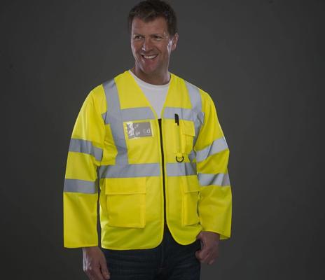 HI-VIS EXECUTIVE LONG SLEEVE WAISTCOAT YOKO YK800