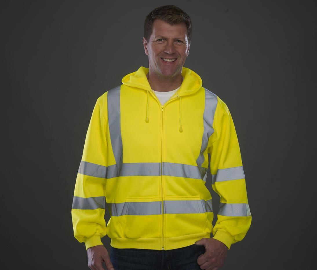YOKO HI-VIS ZIP HOODIE bedrukken met eigen logo
